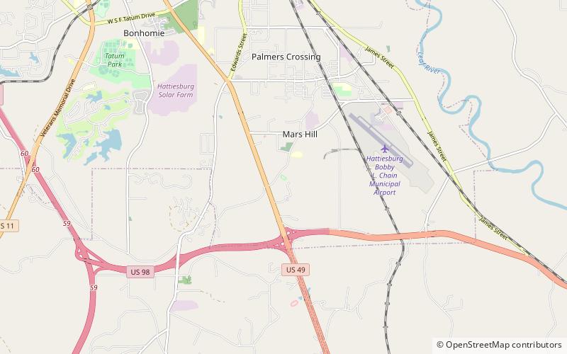 Forrest County Multipurpose Center location map