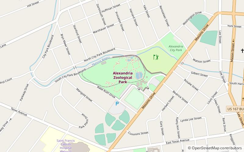 Alexandria Zoological Park location map