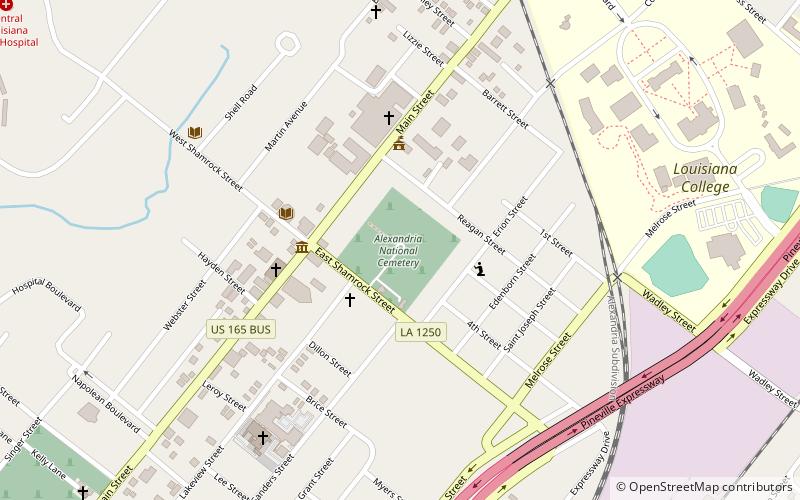 Alexandria National Cemetery location map