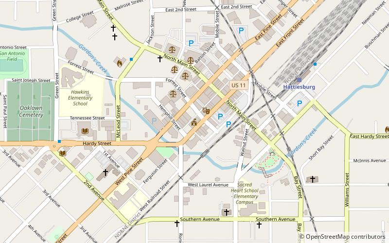 hattiesburg city hall location map