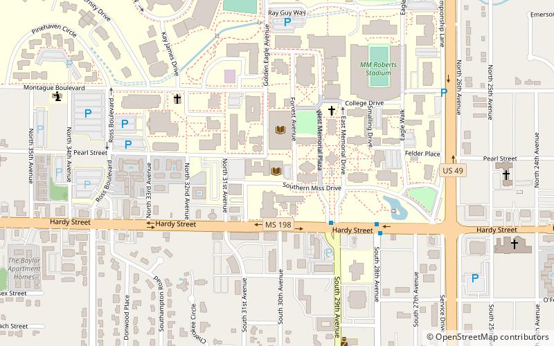 McCain Library and Archives location map