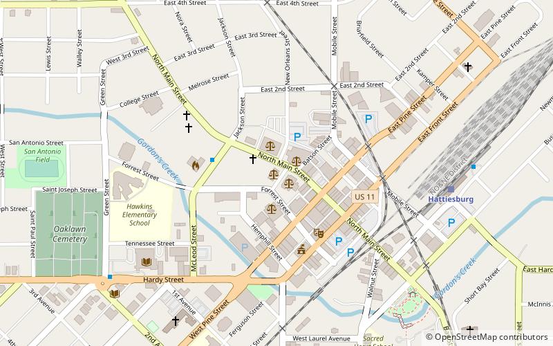 masonic temple hattiesburg location map