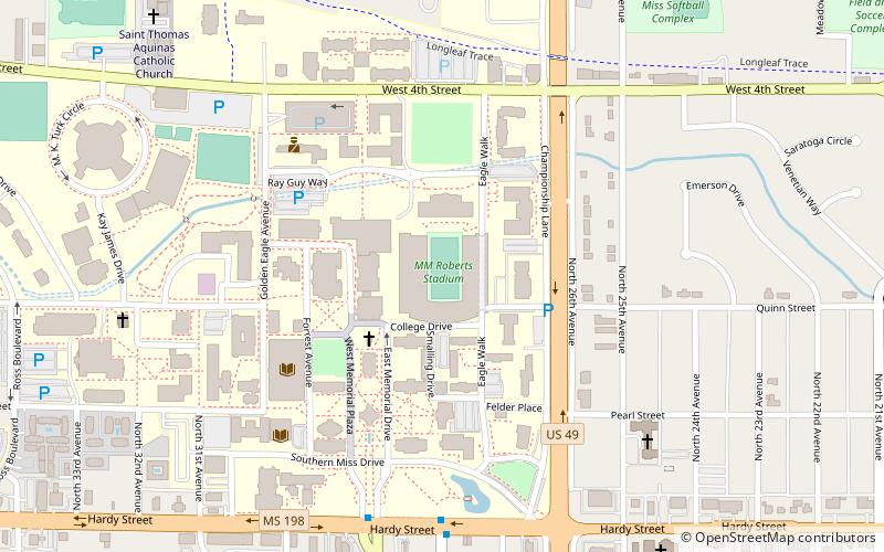 M. M. Roberts Stadium location map