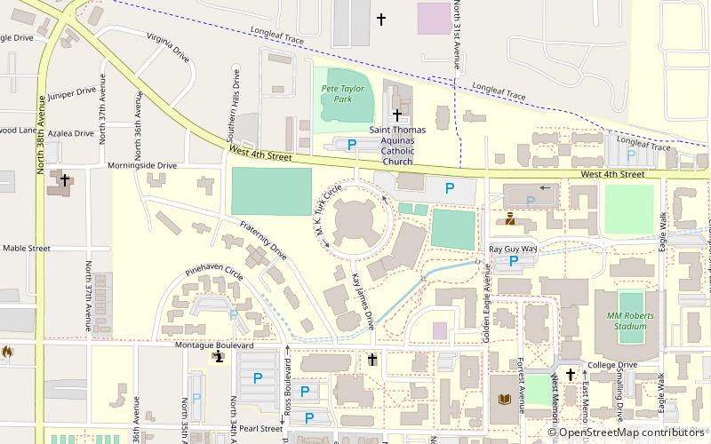 Reed Green Coliseum location map