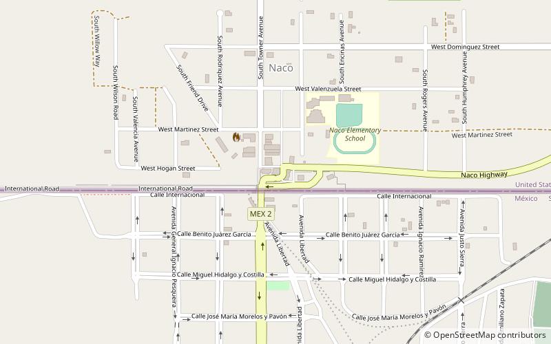 Naco Arizona Port of Entry location map