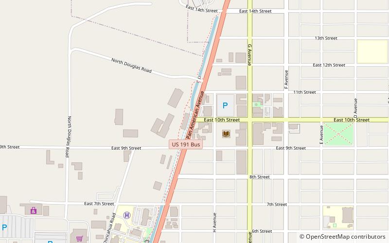 El Paso and Southwestern Railroad YMCA location map