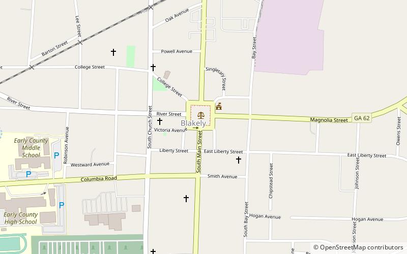 Blakely Court Square Historic District location map