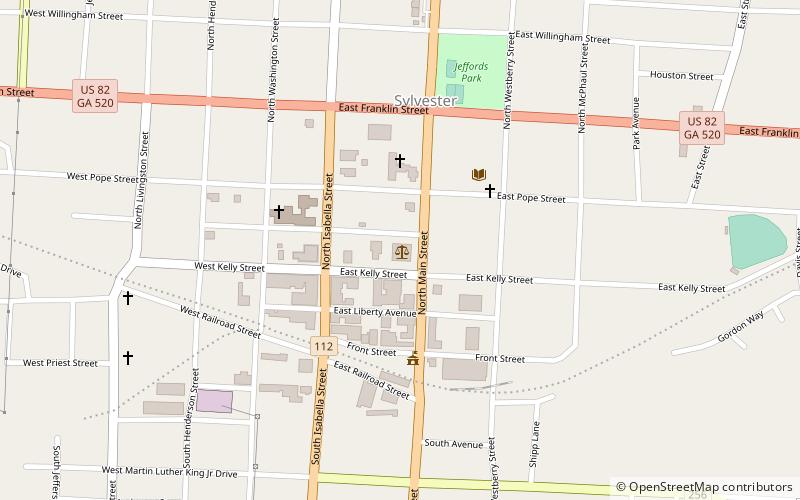 Worth County Courthouse location map