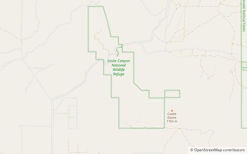 Leslie Canyon National Wildlife Refuge location map