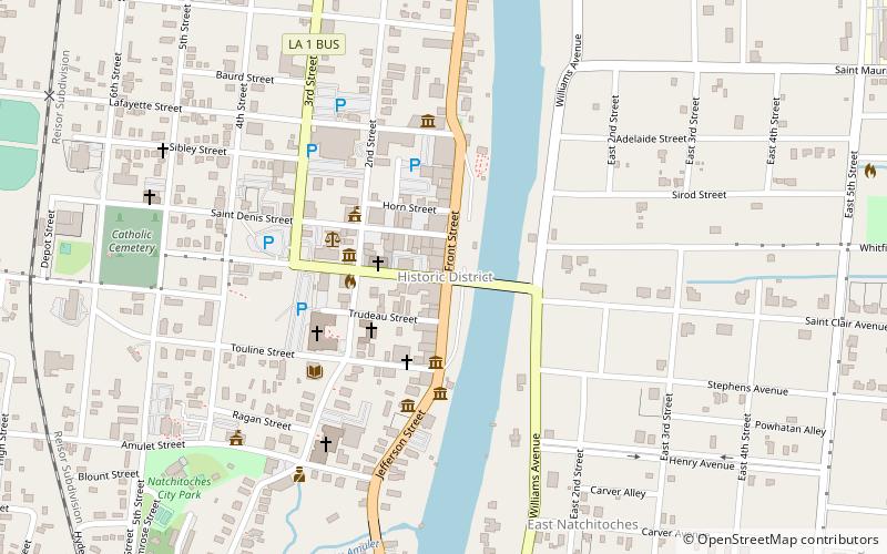 historic district natchitoches location map