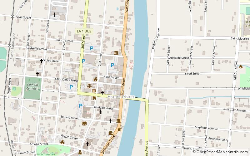 front street natchitoches location map
