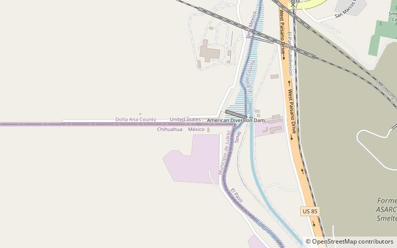 International Boundary Marker No. 1 location map