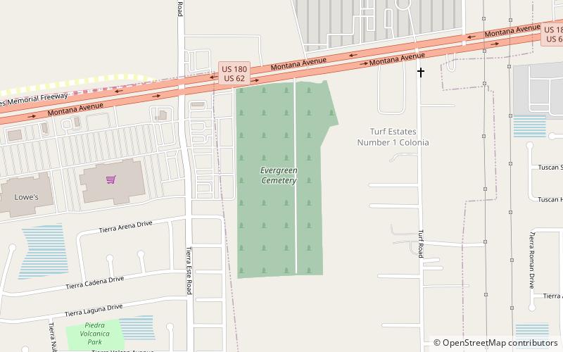 Evergreen Cemetery location map