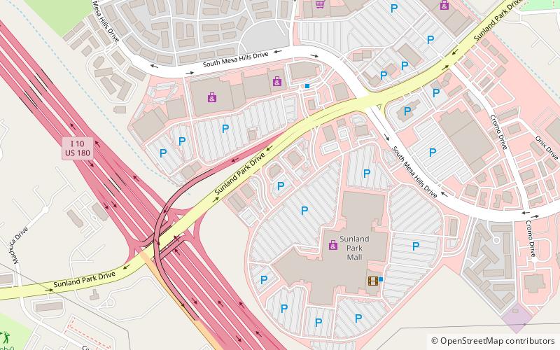 Sunland Park Mall location map