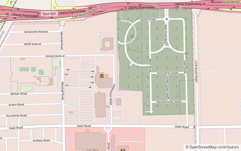 Cimetière national de fort Bliss location map