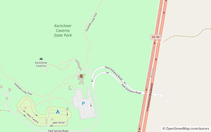 Park Stanowy Kartchner Caverns location map