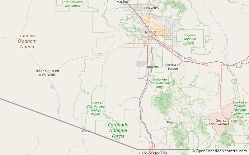 Sierrita Mountains location map