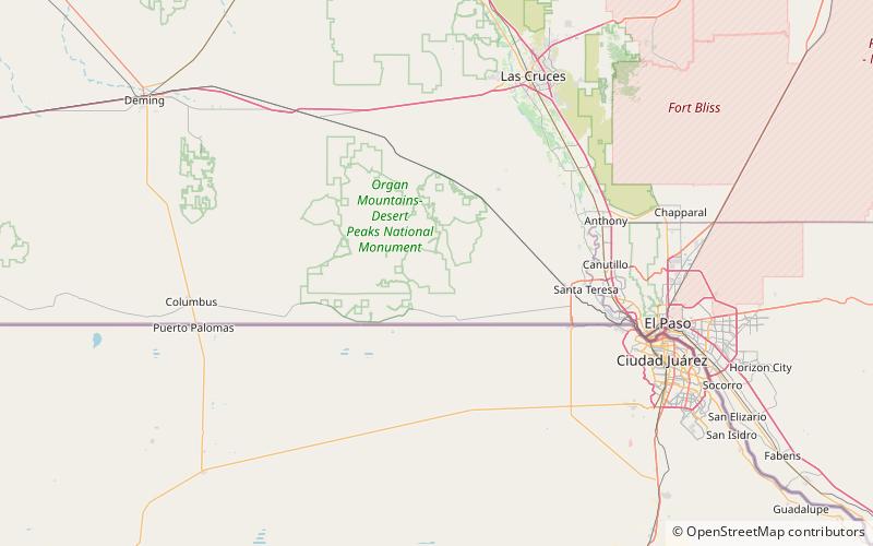 East Potrillo Mountains location map