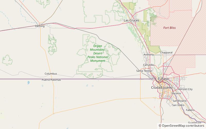 West Potrillo Mountains location map