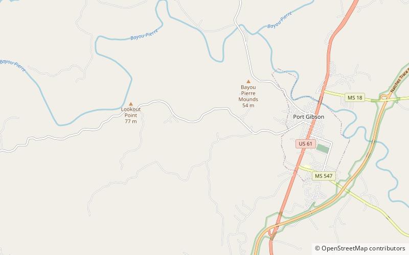 Port Gibson Battlefield location map