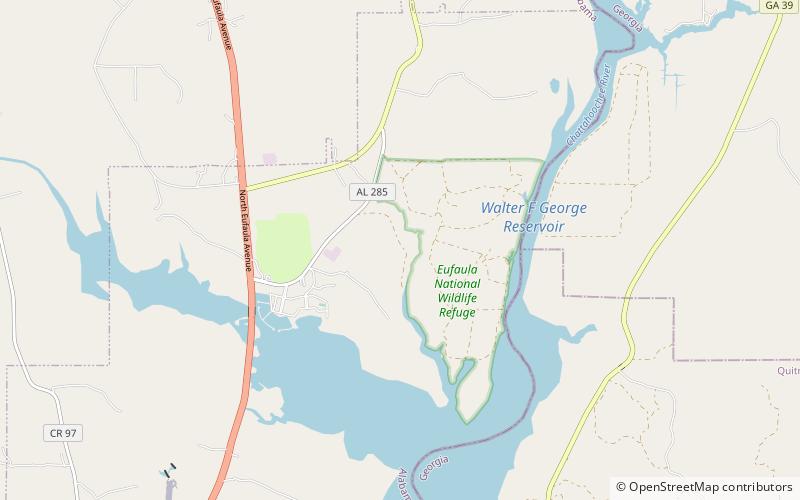 Eufaula National Wildlife Refuge location map