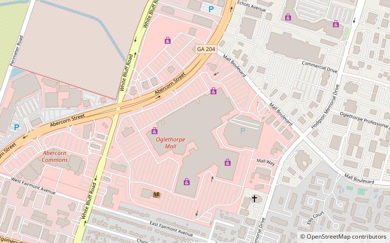 Oglethorpe Mall location map