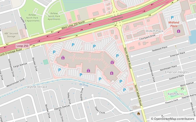 Midland Park Mall location map