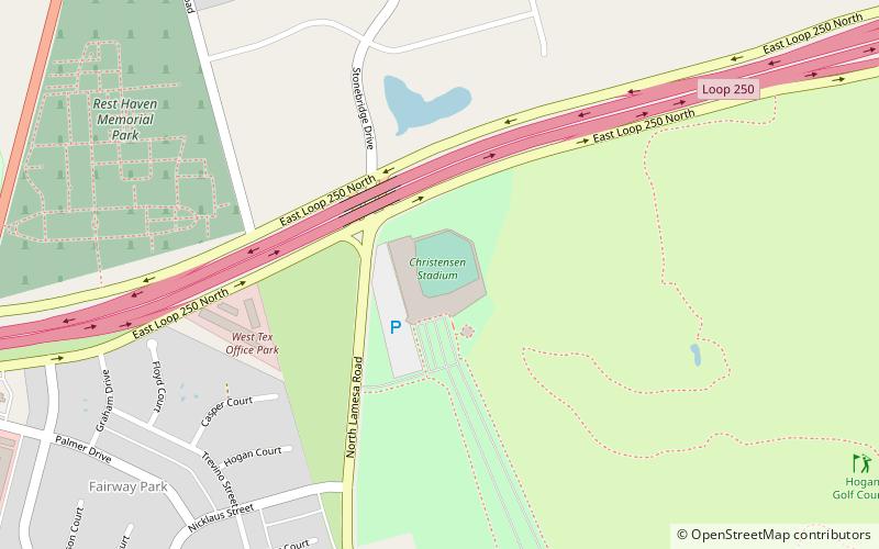 Christensen Stadium location map