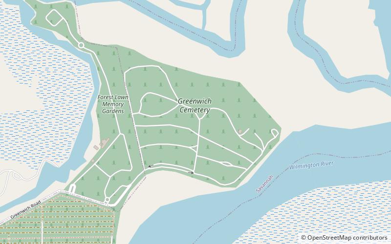 greenwich cemetery savannah location map