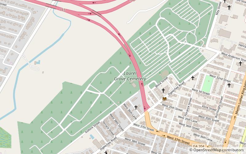Cimetière de Laurel Grove location map