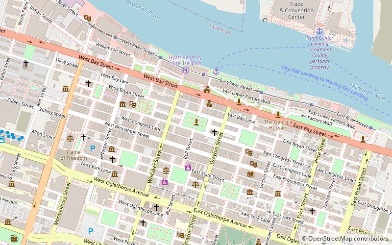 Nathanael Greene Monument location map
