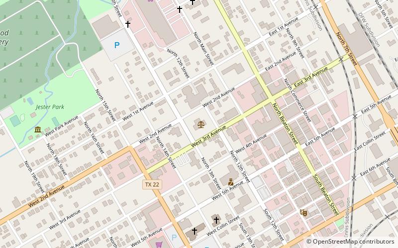 Navarro County Courthouse location map
