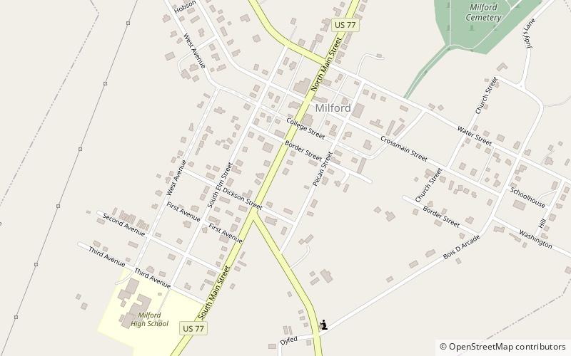 Milford location map