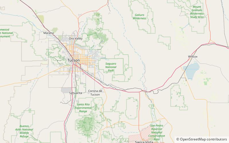 Feria de minerales de Tucson location map