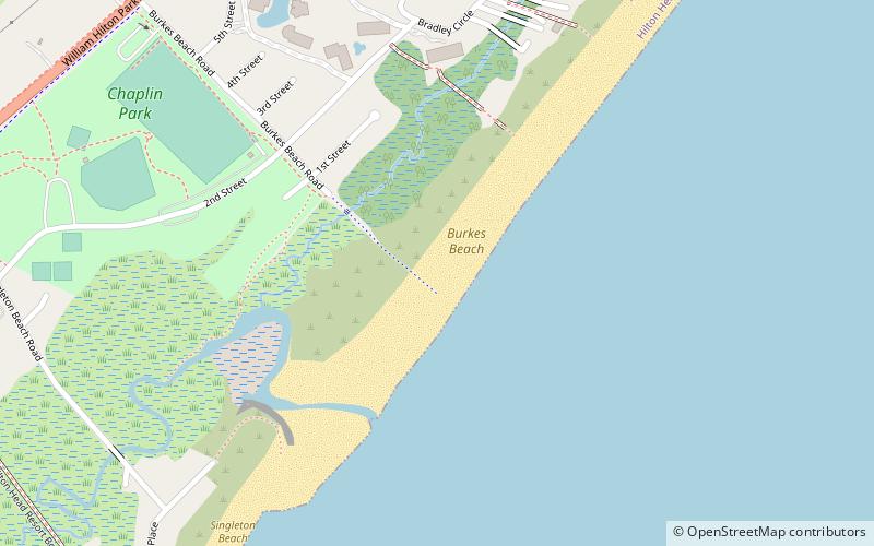 burkes beach hilton head island location map