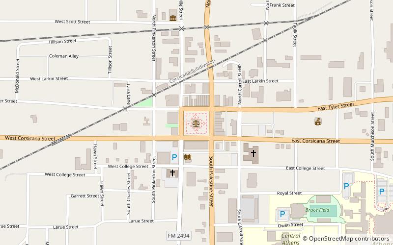 Henderson County Courthouse location map