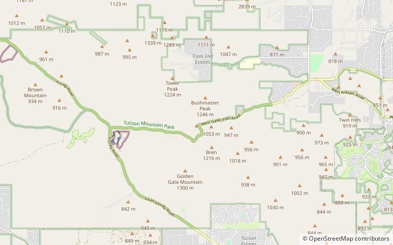 Gates Pass location map