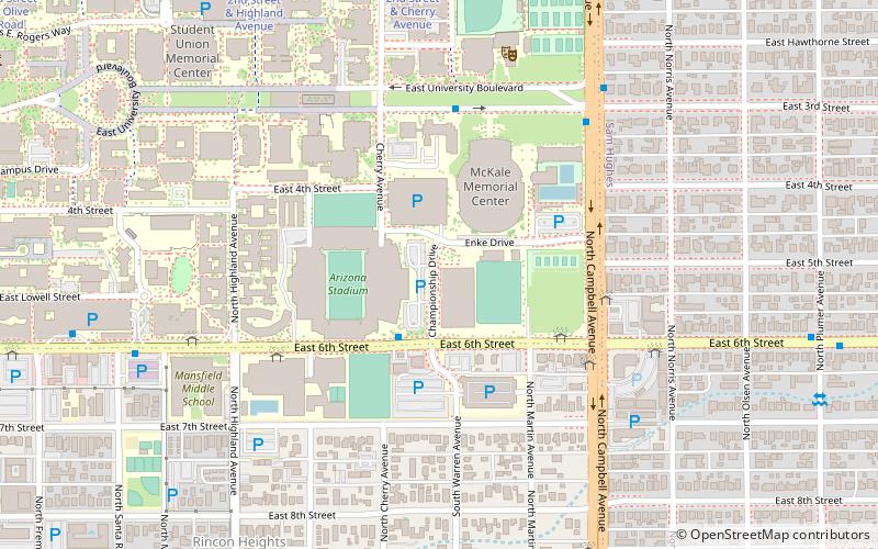 Jerry Kindall Field at Frank Sancet Stadium location map