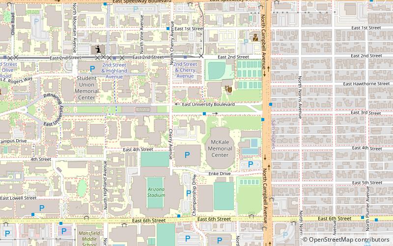 University of Arizona College of Optical Sciences location map