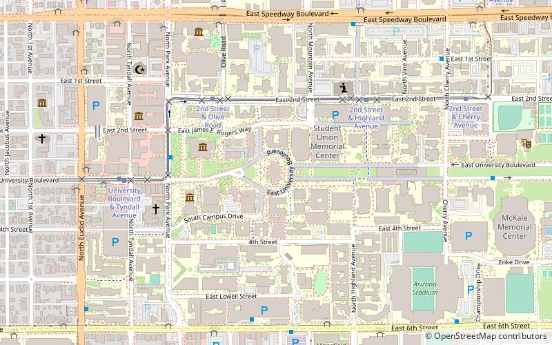 University of Arizona Campus Historic District location map