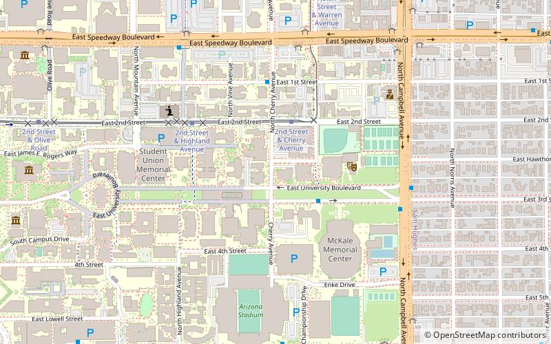 University of Arizona Mineral Museum location map