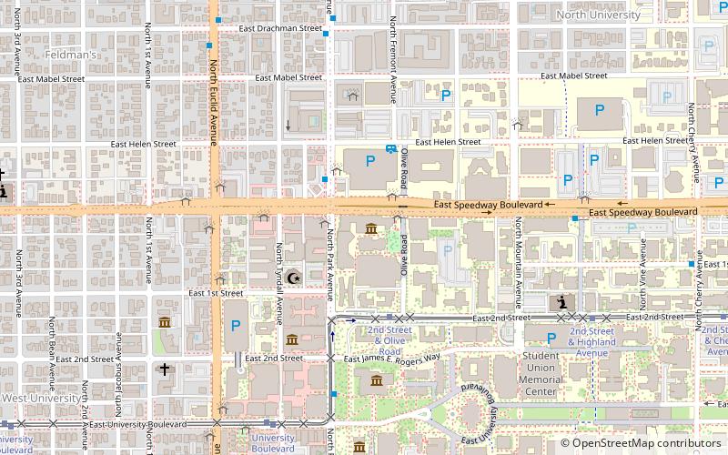 University of Arizona Museum of Art location map
