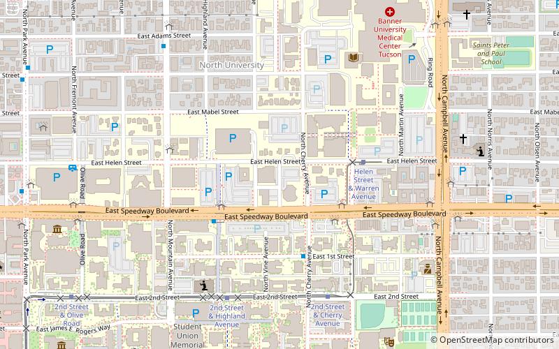 University of Arizona Poetry Center location map