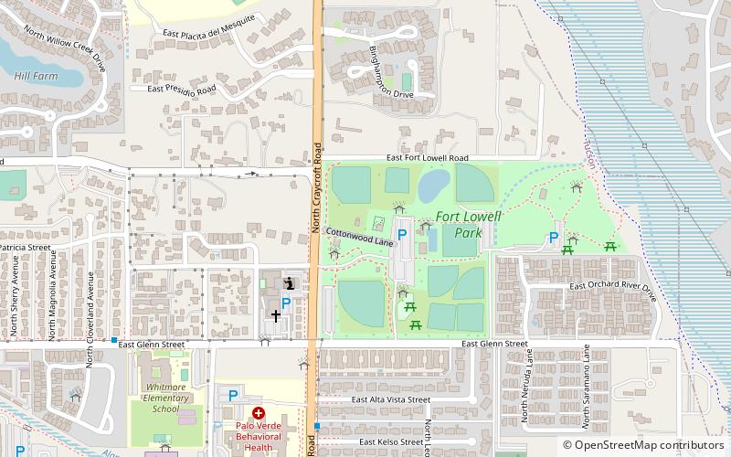 Fort Lowell location map