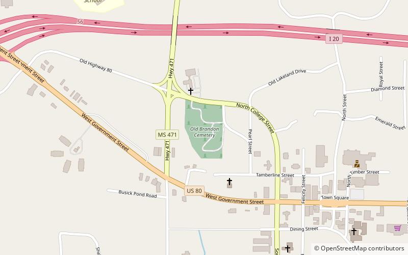 Brandon Cemetery location map
