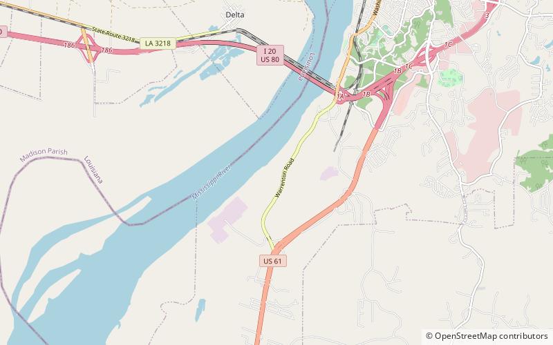 Bally's Vicksburg location map