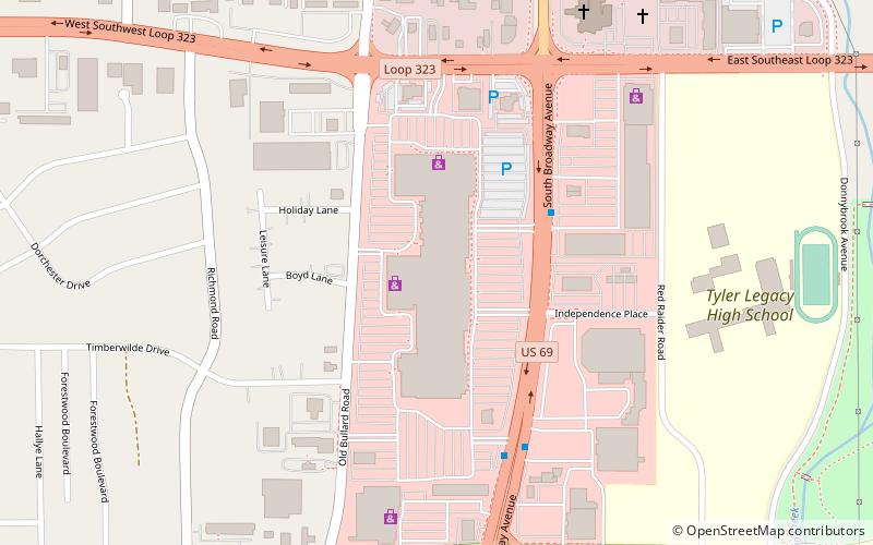 Broadway Square Mall location map