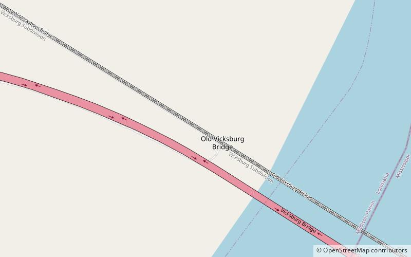 Old Vicksburg Bridge location map
