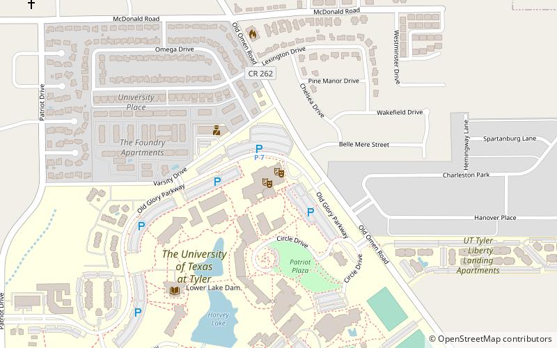 UT Tyler Cowan Center location map
