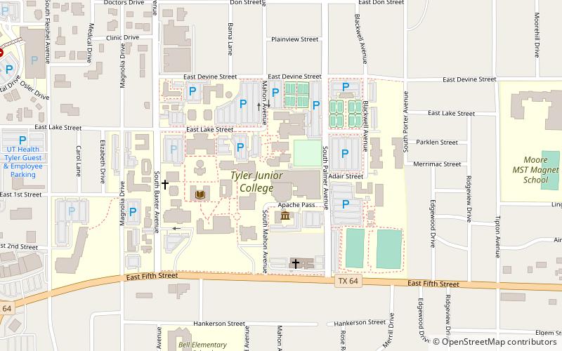 Tyler Junior College location map